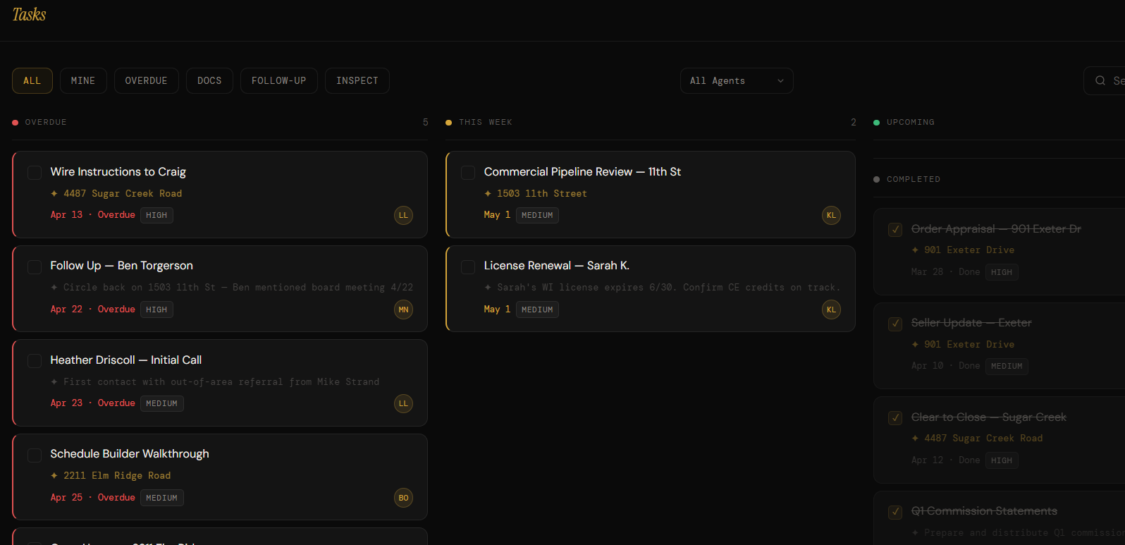 HelmOrbit tasks screen.